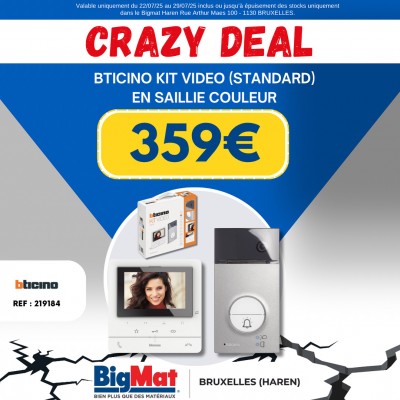 Crazy Deal 25 - BTICINO KIT VIDÉO (STANDARD)