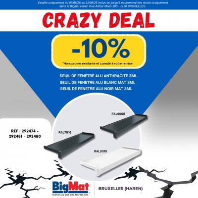 Crazy Deal 26 - SEUIL DE FENÊTRE ALU