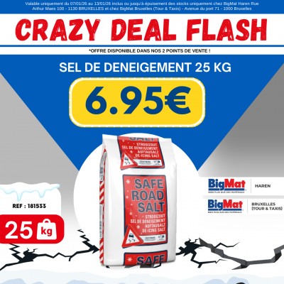 CRAZY DEAL FLASH - Sel de déneigement sac 25 kg